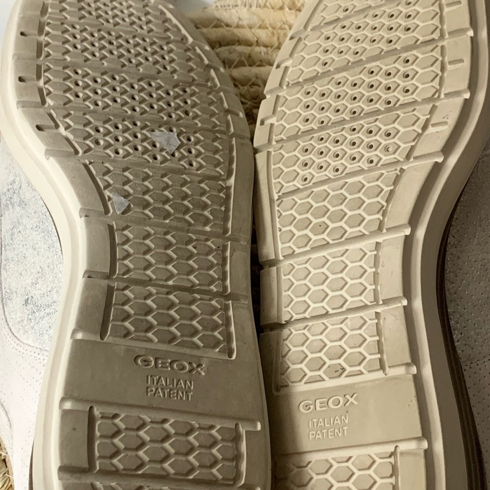 Geox Respira distressed silver leather slip ons - Picture 7 of 7